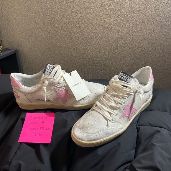 Golden Goose pink and white Ball Stars size 40 BNIB - Picture 8 of 8